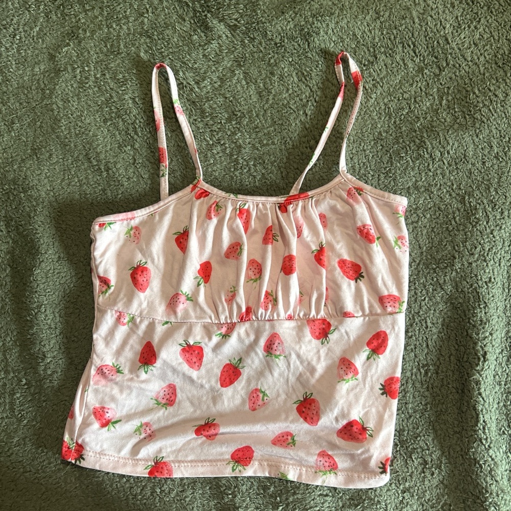 Strawberry Print Women's Top